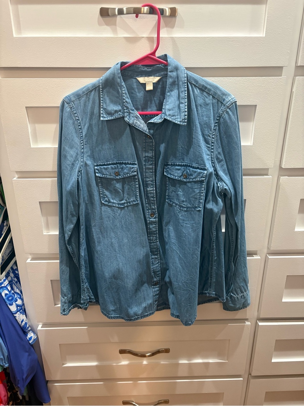 Banana Republic Light Blue Denim Button-Down Shirt
